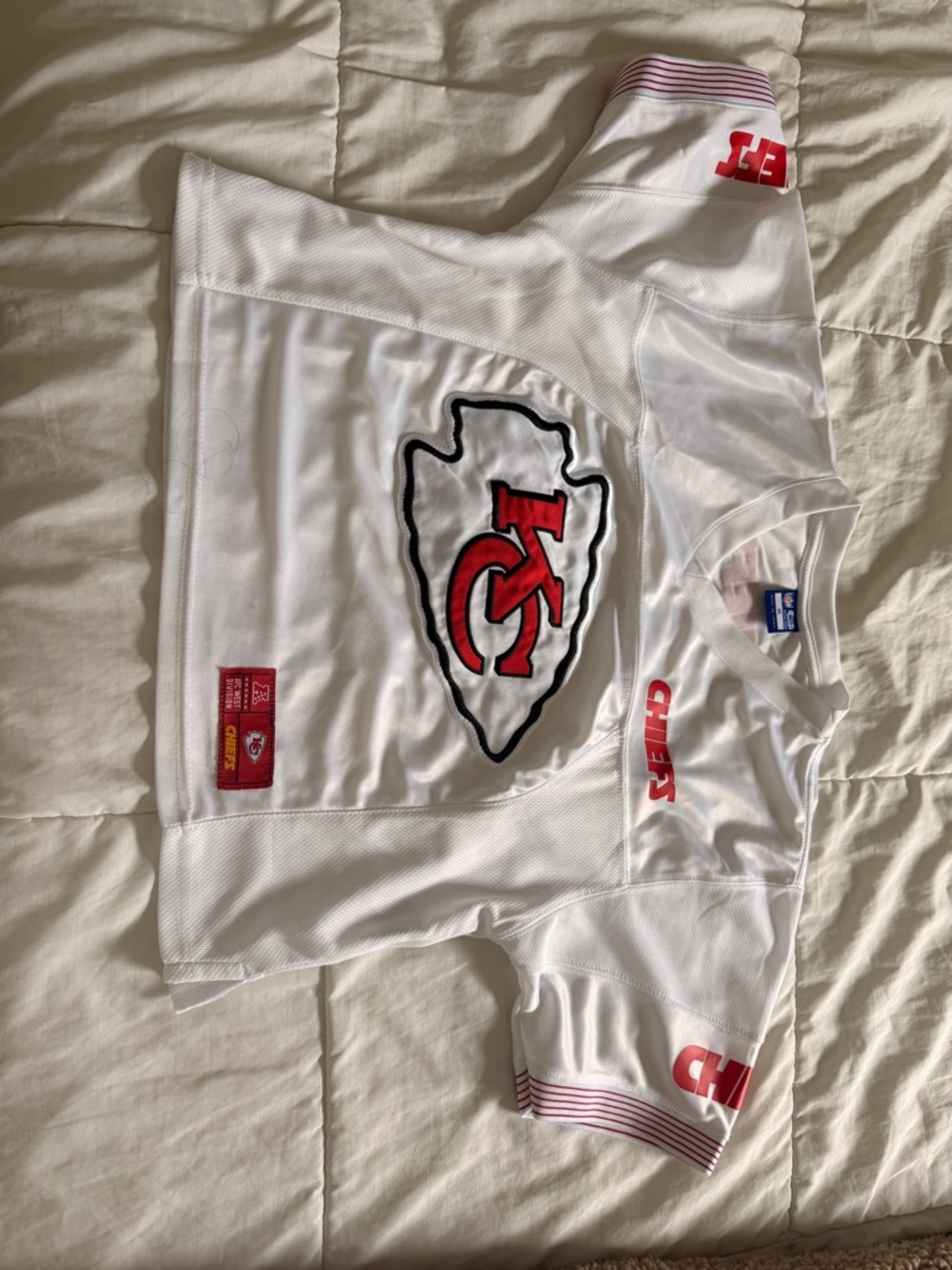 NFL Kansas City Chiefs White and Red Women's Jersey